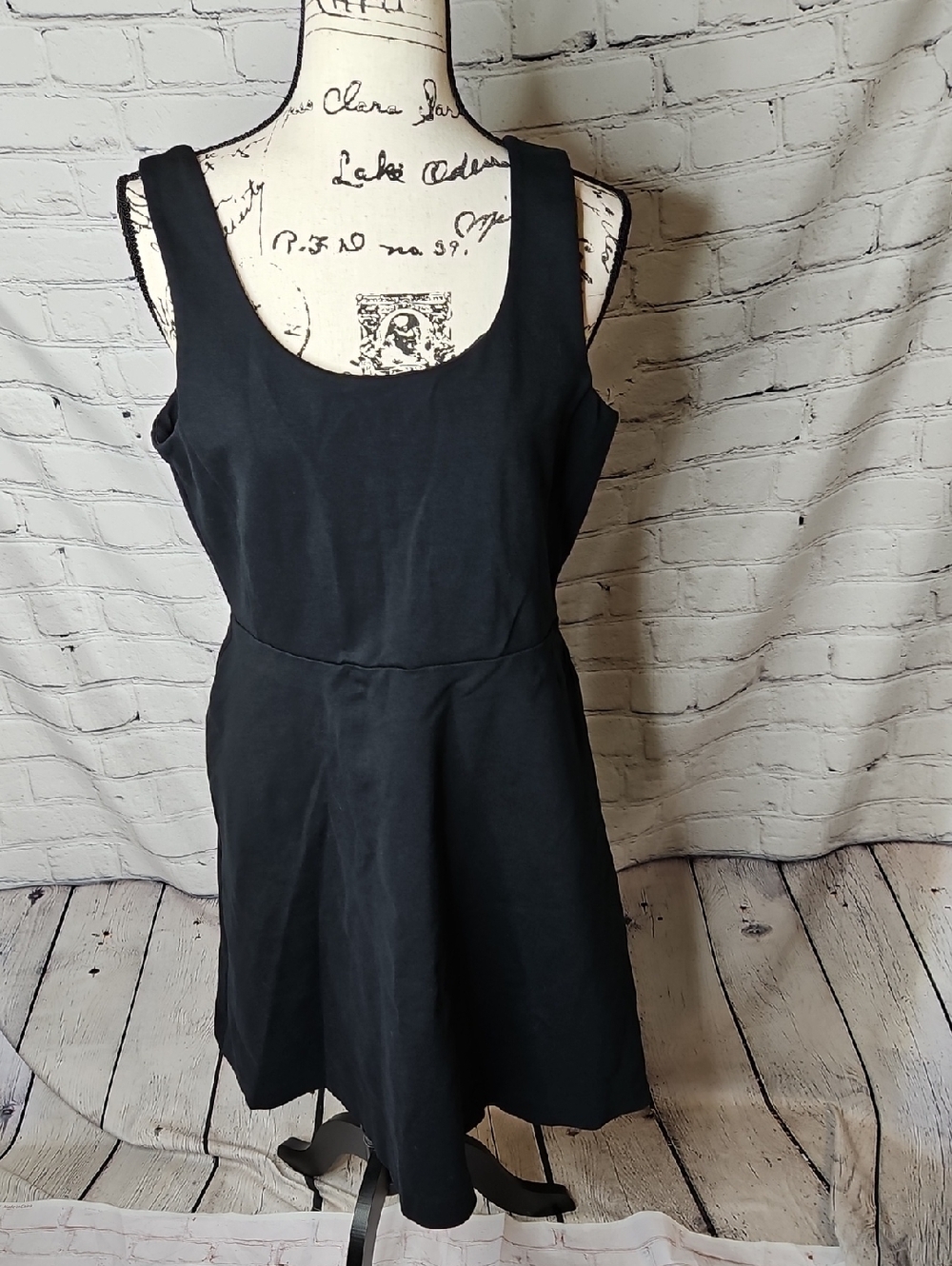 J. Crew Factory Strappy A-line dress in Black Size Large